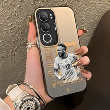 Ucuc Vivo Y19S 4G/Y19S Pro Uyumlu Sert Akrilik Arka Silikon Kenar Lens Koruma Şık Baskı Kılıf