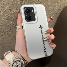 Ucuc Vivo Y02S Uyumlu Sert Akrilik Arka Silikon Kenar Lens Koruma Şık Baskı Kılıf
