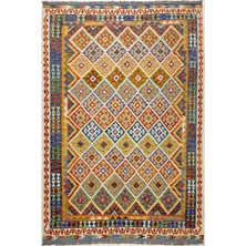 Afgan Halı El Dokuma Afgan Kilim Kök Boya 100% Yün Çift Taraf Kullanım 6m2