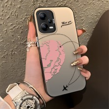 Ucuc Xiaomi Poco X5 Uyumlu Sert Akrilik Arka Silikon Kenar Lens Koruma Şık Baskı Kılıf