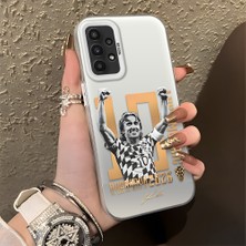Ucuc Samsung Galaxy A23 4g/5g Uyumlu Sert Akrilik Arka Silikon Kenar Lens Koruma Şık Baskı Kılıf