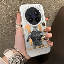 Ucuc Vivo X200 Pro Uyumlu Sert Akrilik Arka Silikon Kenar Lens Koruma Şık Baskı Kılıf