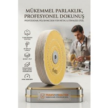Store Mania Ieg™ Orta Sert Polisaj Keçesi 6X60 60 Katlı 150MM - Pamuk Bez Disk Ayna Parlaklığı Metal Parl