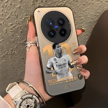 Ucuc Vivo X300 Pro Uyumlu Sert Akrilik Arka Silikon Kenar Lens Koruma Şık Baskı Kılıf
