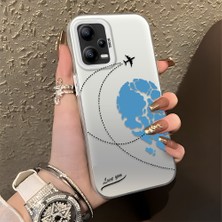 Ucuc Xiaomi Redmi Note 12 5g Uyumlu Sert Akrilik Arka Silikon Kenar Lens Koruma Şık Baskı Kılıf