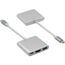 Frisby Fa-7656Tc Type-C - Hdmi + Usb 3.0 Adaptör + Pd Şarj