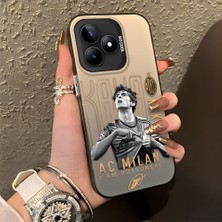 Ucuc Realme C51/C53 Uyumlu Sert Akrilik Arka Silikon Kenar Lens Koruma Şık Baskı Kılıf