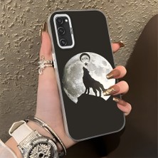 Ucuc Samsung Galaxy S20 Fe 4g/5g Uyumlu Sert Akrilik Arka Silikon Kenar Lens Koruma Şık Baskı Kılıf