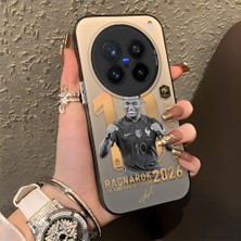 Ucuc Vivo X200 Pro Uyumlu Sert Akrilik Arka Silikon Kenar Lens Koruma Şık Baskı Kılıf