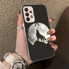 Ucuc Samsung Galaxy A33 Uyumlu Sert Akrilik Arka Silikon Kenar Lens Koruma Şık Baskı Kılıf