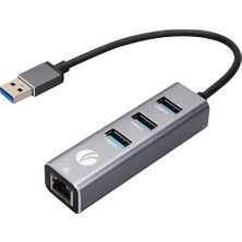 Vcom Dh312B Usb 3.0 To Usb3.0-3+Rj45 Çoklayıcı