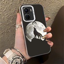 Ucuc Vivo Y02S Uyumlu Sert Akrilik Arka Silikon Kenar Lens Koruma Şık Baskı Kılıf