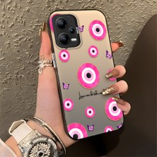 Ucuc Xiaomi Redmi Note 12 5g Uyumlu Sert Akrilik Arka Silikon Kenar Lens Koruma Şık Baskı Kılıf