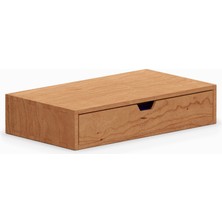 Desna Tek Katlı Tek Çekmeceli Dolap - Kiraz | 34 cm x 19 cm x 7.2 cm | Woodsaka