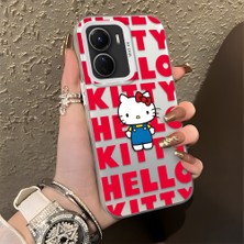 Ucuc Vivo Y02S Uyumlu Sert Akrilik Arka Silikon Kenar Lens Koruma Şık Baskı Kılıf