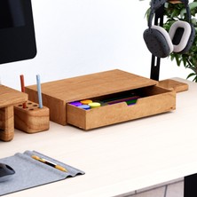 Desna Tek Katlı Tek Çekmeceli Dolap - Kiraz | 34 cm x 19 cm x 7.2 cm | Woodsaka