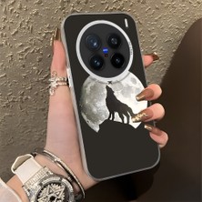 Ucuc Vivo X200 Pro Uyumlu Sert Akrilik Arka Silikon Kenar Lens Koruma Şık Baskı Kılıf