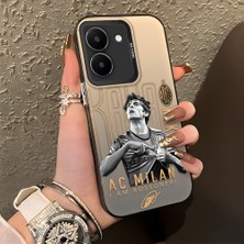 Ucuc Vivo Y27 5G/Y27S Uyumlu Sert Akrilik Arka Silikon Kenar Lens Koruma Şık Baskı Kılıf