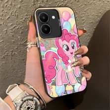 Ucuc Vivo Y27 5G/Y27S Uyumlu Sert Akrilik Arka Silikon Kenar Lens Koruma Şık Baskı Kılıf