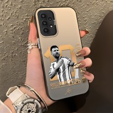 Ucuc Samsung Galaxy A23 4g/5g Uyumlu Sert Akrilik Arka Silikon Kenar Lens Koruma Şık Baskı Kılıf