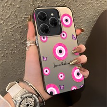Ucuc Tecno Spark 20 Pro 4g/5g Uyumlu Sert Akrilik Arka Silikon Kenar Lens Koruma Şık Baskı Kılıf