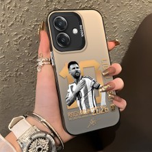 Ucuc Oppo A3/A3X 4g/5g Uyumlu Sert Akrilik Arka Silikon Kenar Lens Koruma Şık Baskı Kılıf