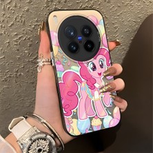 Ucuc Vivo X300 Pro Uyumlu Sert Akrilik Arka Silikon Kenar Lens Koruma Şık Baskı Kılıf