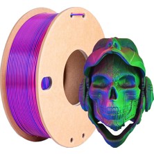 Rhinolab Pla Silk Mystic Renk Filament - Rose Red Dark Blue Green 250GR