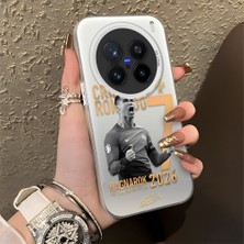 Ucuc Vivo X200 Pro Uyumlu Sert Akrilik Arka Silikon Kenar Lens Koruma Şık Baskı Kılıf