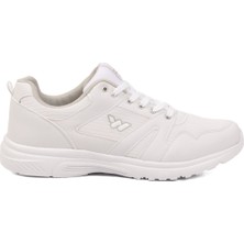 Walkway Beyaz Tekstil Hafif Erkek Spor Ayakkabı 020 (Büyük Numara) M