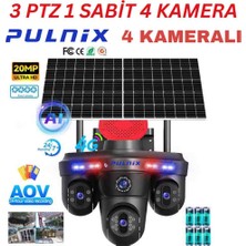 Pulnix PLX-6015 Ipc 4 Kameralı 3 Ptz 4g Solar Kamera App: V-Kam