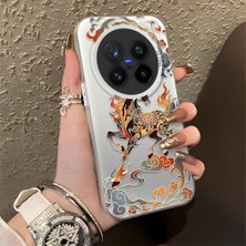 Ucuc Vivo X200 Pro Uyumlu Sert Akrilik Arka Silikon Kenar Lens Koruma Şık Baskı Kılıf