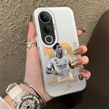 Ucuc Vivo V50 Lite 4g/5g Uyumlu Sert Akrilik Arka Silikon Kenar Lens Koruma Şık Baskı Kılıf