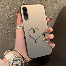 Ucuc Samsung Galaxy A50/A50S/A30S Uyumlu Sert Akrilik Arka Silikon Kenar Lens Koruma Şık Baskı Kılıf
