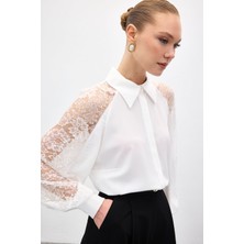 Benevento Clothing Dantel Detaylı Tasarım Gömlek