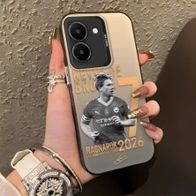 Ucuc Vivo Y27 5G/Y27S Uyumlu Sert Akrilik Arka Silikon Kenar Lens Koruma Şık Baskı Kılıf