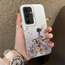Ucuc Samsung Galaxy S25 Fe Uyumlu Sert Akrilik Arka Silikon Kenar Lens Koruma Şık Baskı Kılıf