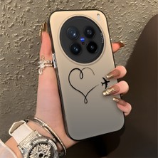Ucuc Vivo X200 Pro Uyumlu Sert Akrilik Arka Silikon Kenar Lens Koruma Şık Baskı Kılıf