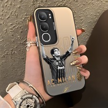 Ucuc Vivo Y19S 4G/Y19S Pro Uyumlu Sert Akrilik Arka Silikon Kenar Lens Koruma Şık Baskı Kılıf