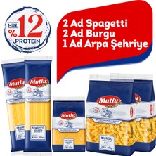 Mutlu Makarna Karma Kutu 500GR Makarnalar / Spagetti - Burgu - Arpa Şehriye / Toplam 5 Adet