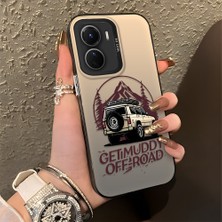 Ucuc Vivo Y02S Uyumlu Sert Akrilik Arka Silikon Kenar Lens Koruma Şık Baskı Kılıf