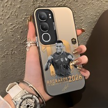 Ucuc Vivo Y19S 4G/Y19S Pro Uyumlu Sert Akrilik Arka Silikon Kenar Lens Koruma Şık Baskı Kılıf