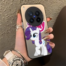 Ucuc Vivo X300 Pro Uyumlu Sert Akrilik Arka Silikon Kenar Lens Koruma Şık Baskı Kılıf