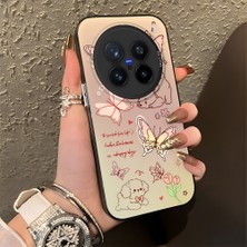 Ucuc Vivo X200 Pro Uyumlu Sert Akrilik Arka Silikon Kenar Lens Koruma Şık Baskı Kılıf
