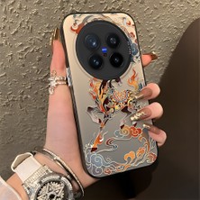 Ucuc Vivo X200 Pro Uyumlu Sert Akrilik Arka Silikon Kenar Lens Koruma Şık Baskı Kılıf
