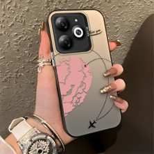 Ucuc Tecno Spark Go 2024(BG6) Uyumlu Sert Akrilik Arka Silikon Kenar Lens Koruma Şık Baskı Kılıf