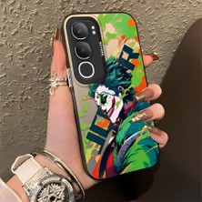 Ucuc Vivo Y19S 4G/Y19S Pro Uyumlu Sert Akrilik Arka Silikon Kenar Lens Koruma Şık Baskı Kılıf