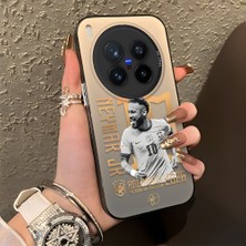 Ucuc Vivo X300 Pro Uyumlu Sert Akrilik Arka Silikon Kenar Lens Koruma Şık Baskı Kılıf