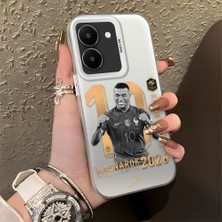 Ucuc Vivo Y27 5G/Y27S Uyumlu Sert Akrilik Arka Silikon Kenar Lens Koruma Şık Baskı Kılıf
