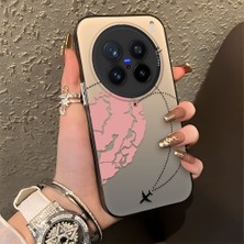 Ucuc Vivo X200 Pro Uyumlu Sert Akrilik Arka Silikon Kenar Lens Koruma Şık Baskı Kılıf